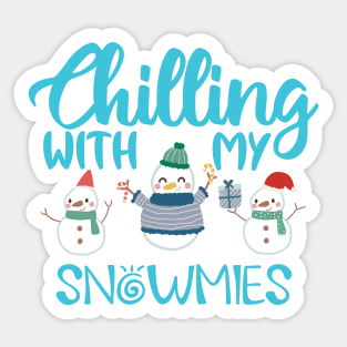 Chilling with my Homies Holiday or Winter Sticker